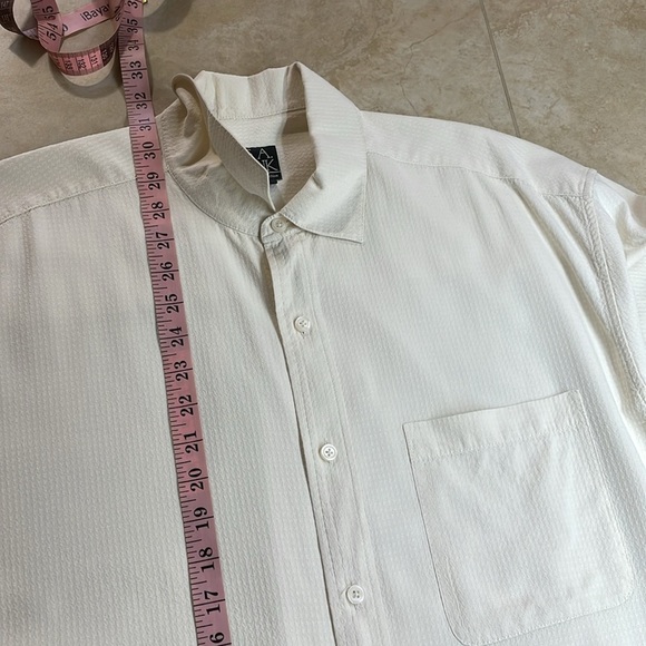 Jos. A. Bank Signature Collection Men’s XL Shirt Silk Cotton Blend Short Sleeve - Picture 8 of 10